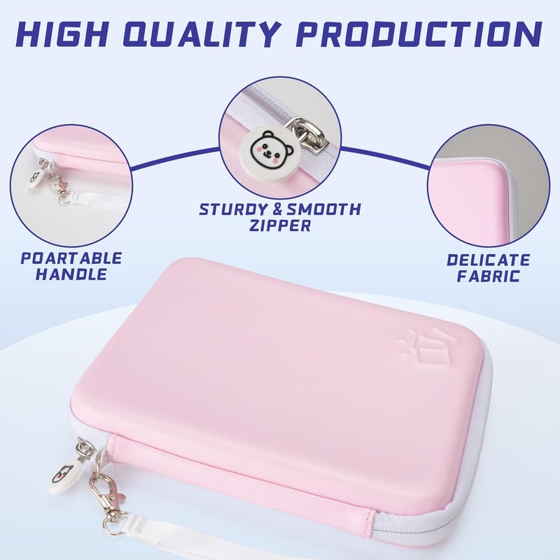 Fonwill Card Case for Yoto Cards,80-Pockets binder with Zipper,Portable Card Holder Book for Holding Mini Audiobook Cards,Suitable for Boys and Girls(Pink) - Image 3